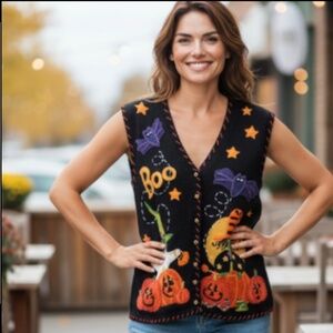 Vintage 80’s Hand Stitched Halloween Vest